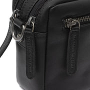 Samui Full-Grain Leather Crossbody Bag 여성용 - Structured Side Profile Showing Gusset Depth &amp; Expansion Capacity