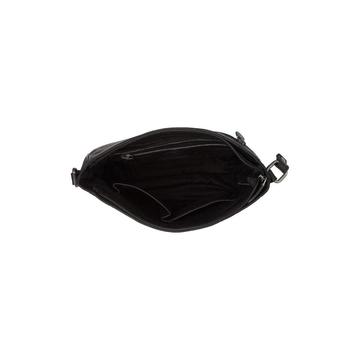 Weimar Full-Grain Leather Crossbody Bag 여성용 - Structured Side Profile Showing Gusset Depth &amp; Expansion Capacity