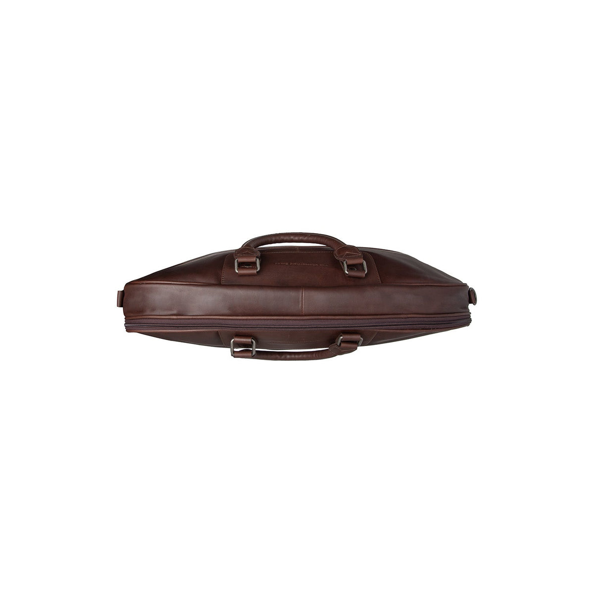 Close-Up Detail of Classic Collar &amp; Heavy-Duty Zipper Hardware on Leather Garment Bag Josh 여성용