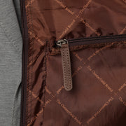 Styled Fit Perspective of Leather Garment Bag Josh 여성용 on Model - Natural Daylight Drape
