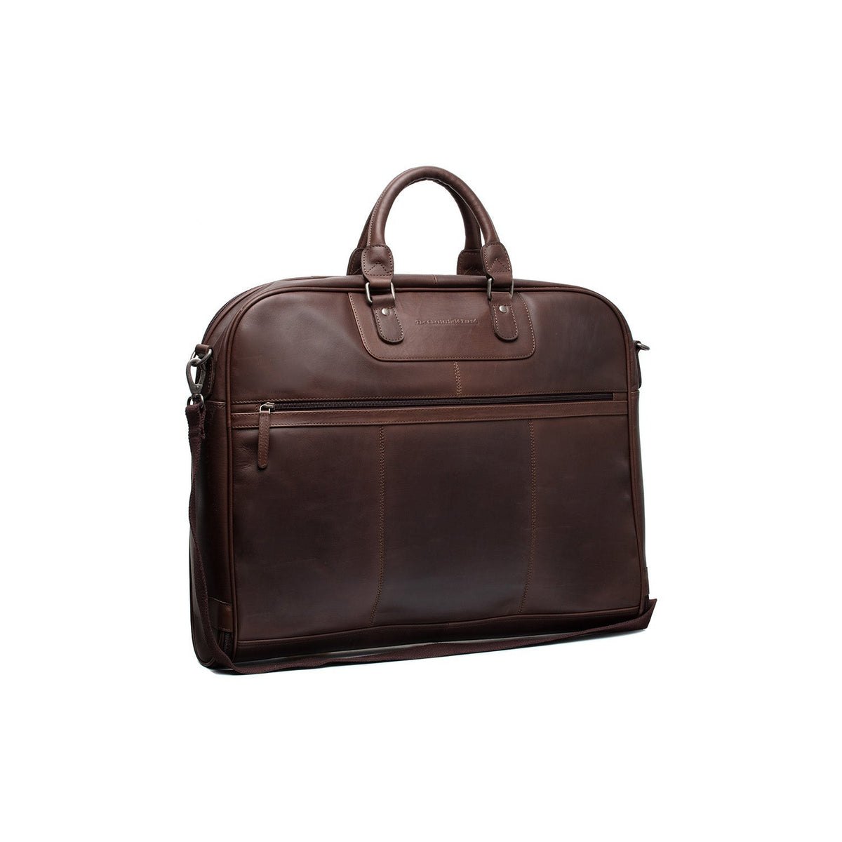 Leather Garment Bag Josh 여성용 in Classic 100% Full-Grain Leather - Front Profile View &amp; Tailored Silhouette | Buy Online
