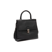 Angera Full-Grain Leather Handbag 여성용 in Classic 100% Full-Grain Leather - Front Profile View &amp; Tailored Silhouette | Buy Online