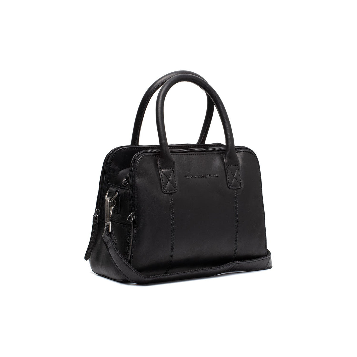 Ezra Full-Grain Leather Handbag 여성용 in Classic 100% Full-Grain Leather - Front Profile View &amp; Tailored Silhouette | Buy Online
