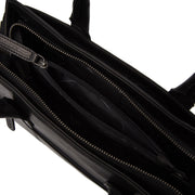 Authentic 100% Full-Grain Leather Grain Texture & Heavy-Duty Seam Stitching Detail