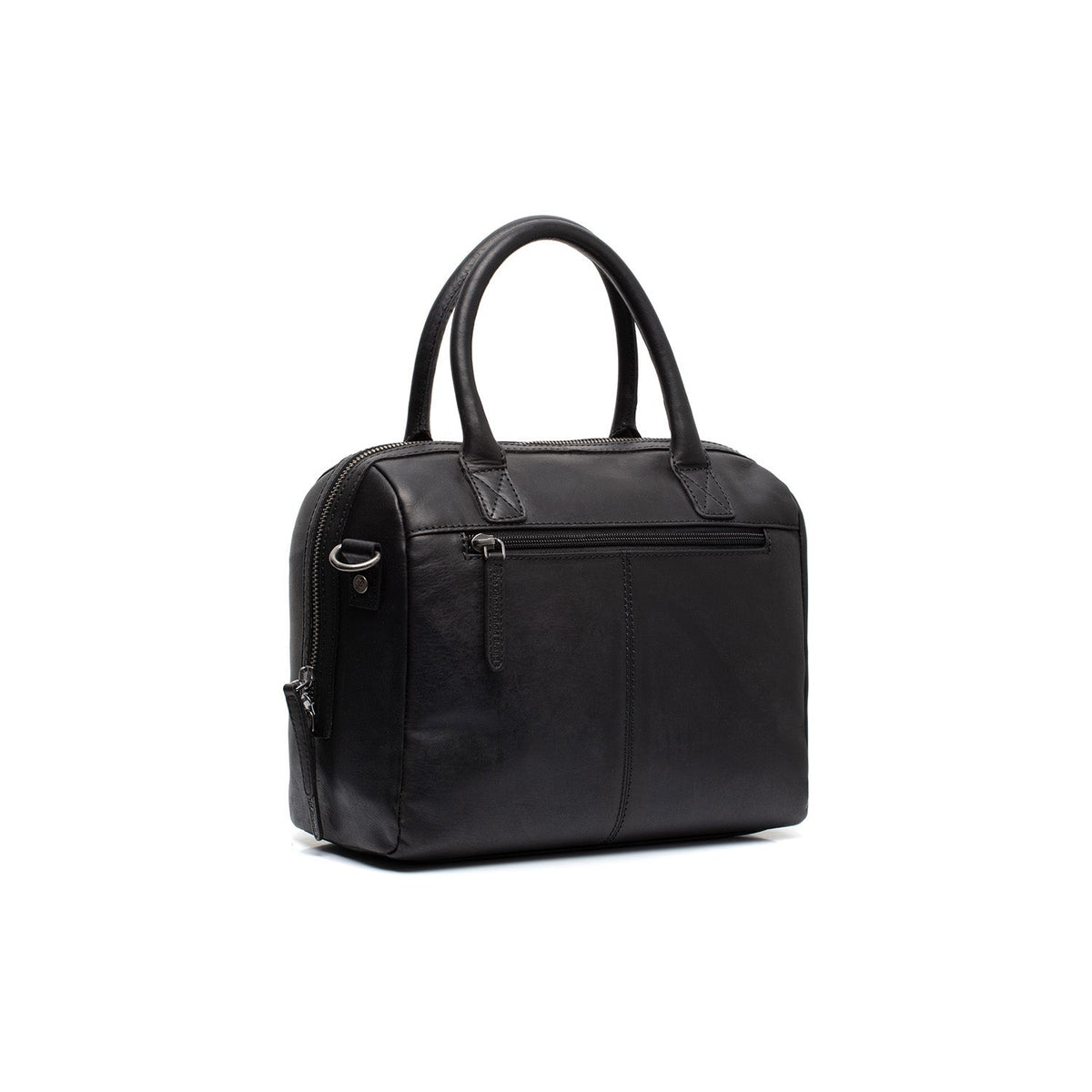 Styled Fit Perspective of Langton Full-Grain Leather Handbag 여성용 on Model - Natural Daylight Drape