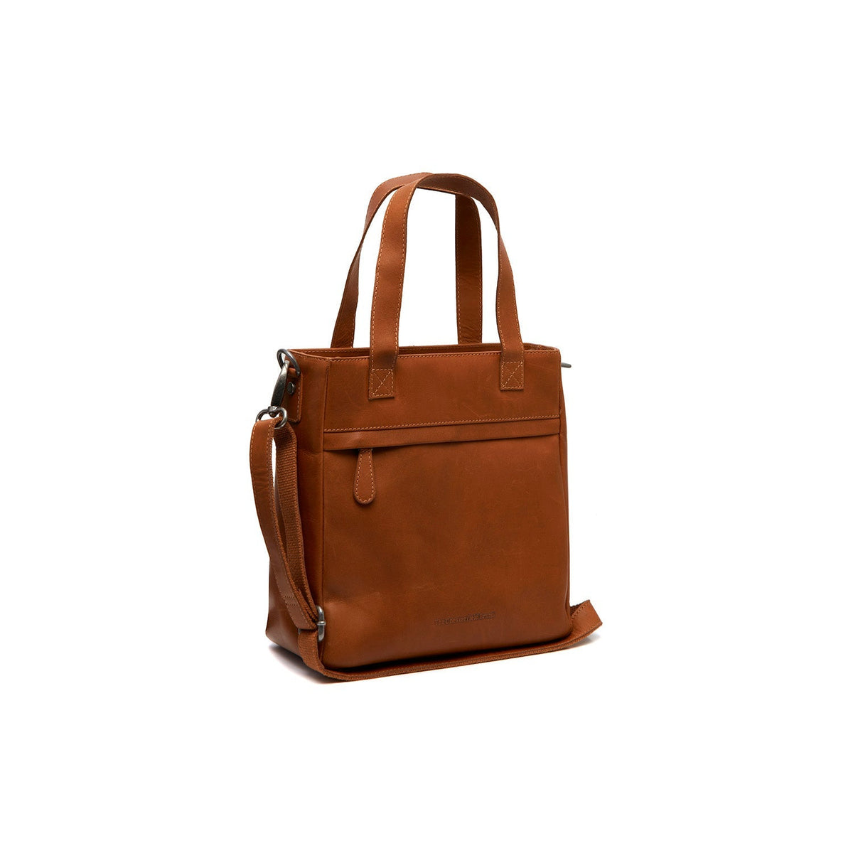 Tailored Rib Cuffs &amp; Hem Craftsmanship Construction Detail on Lingfield Full-Grain Leather Handbag 여성용