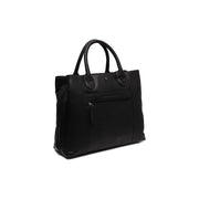 Tailored Rib Cuffs &amp; Hem Craftsmanship Construction Detail on Passau Full-Grain Leather Handbag 여성용