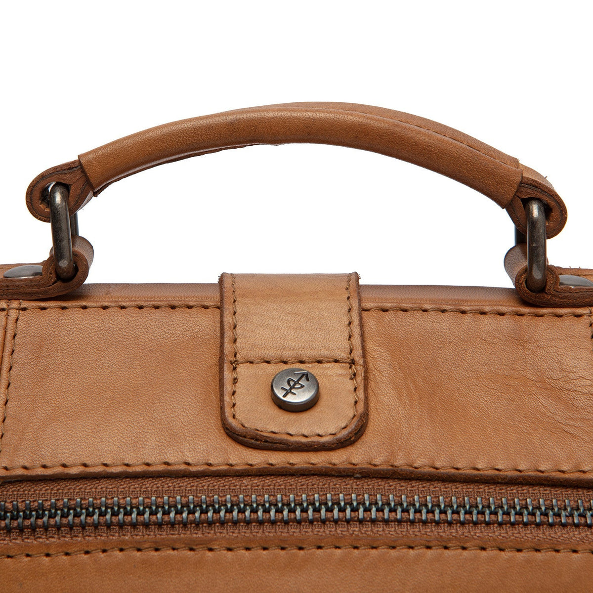 
Cognac Leather Handbag Rachael, detail view 3