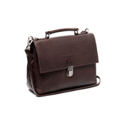 Tailored Rib Cuffs &amp; Hem Craftsmanship Construction Detail on Renata Full-Grain Leather Handbag 여성용