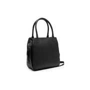 Solvin Full-Grain Leather Handbag 여성용 in Classic 100% Full-Grain Leather - Front Profile View &amp; Tailored Silhouette | Buy Online