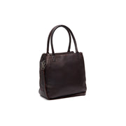 Tailored Rib Cuffs &amp; Hem Craftsmanship Construction Detail on Solvin Full-Grain Leather Handbag 여성용