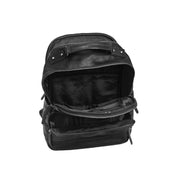 Solid Antique Brass Hardware &amp; Heavy-Duty Dual Zipper Detail on Austin Full-Grain Leather Laptop Backpack 여성용