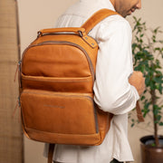 Austin Full-Grain Leather Laptop Backpack 여성용 – alternate product view 2