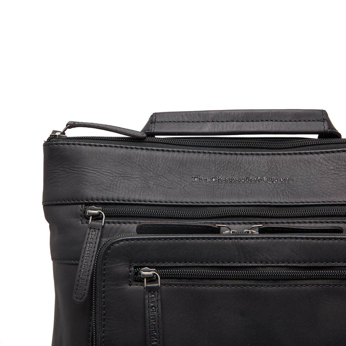 
Classic 100% Full-Grain leather Backpack - 보강된 가죽 스트랩과 정교한 스티칭이 돋보이는 후면 뷰