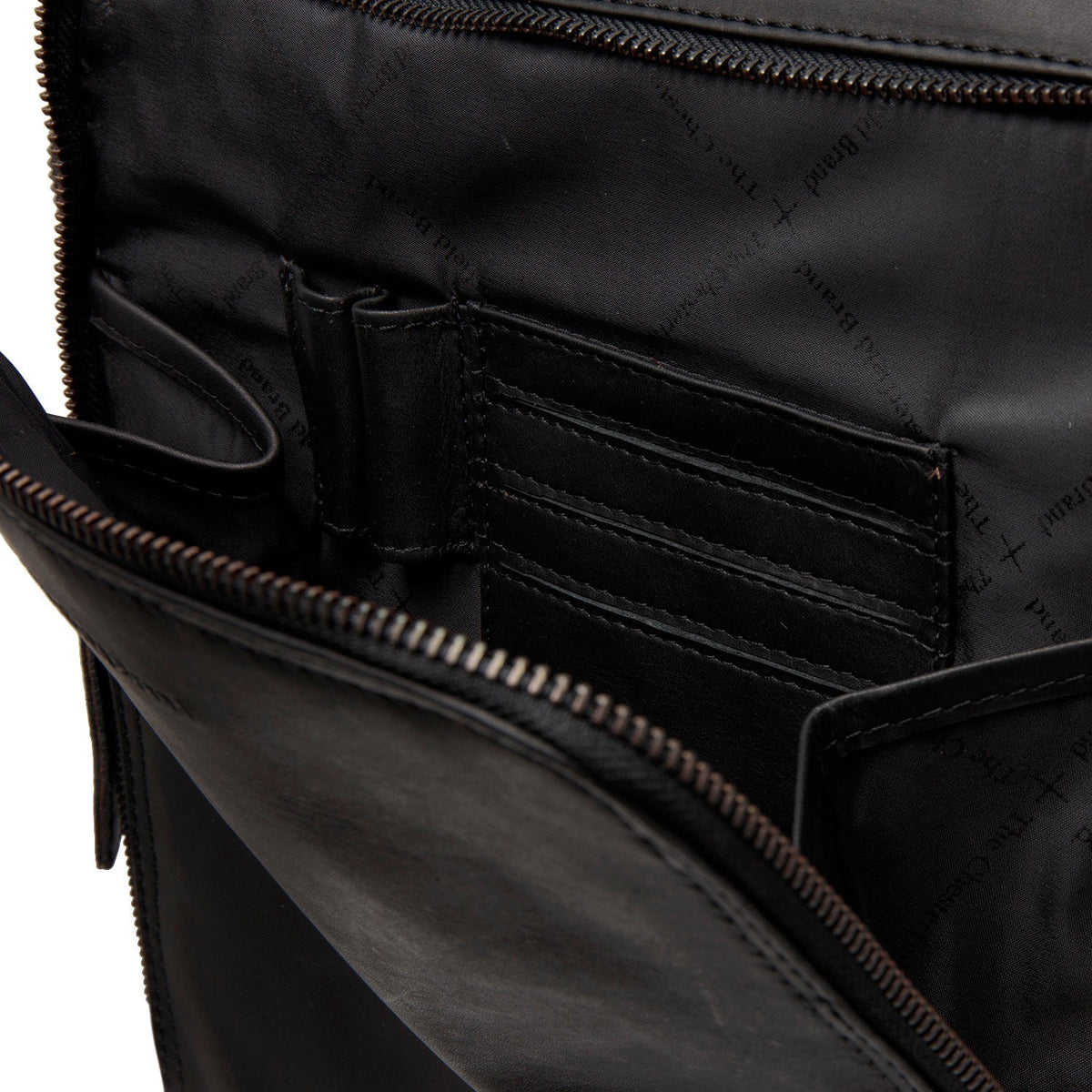 Solid Antique Brass Hardware &amp; Heavy-Duty Dual Zipper Detail on Jasper Full-Grain Leather Laptop Backpack 여성용