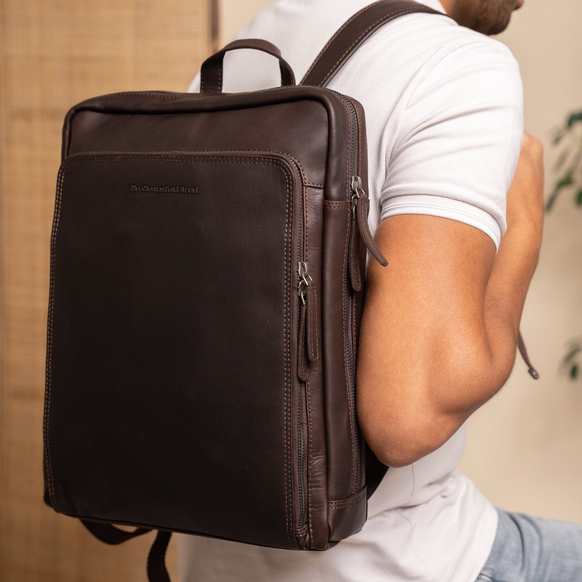 Jasper Full-Grain Leather Laptop Backpack 여성용 – alternate product view 2