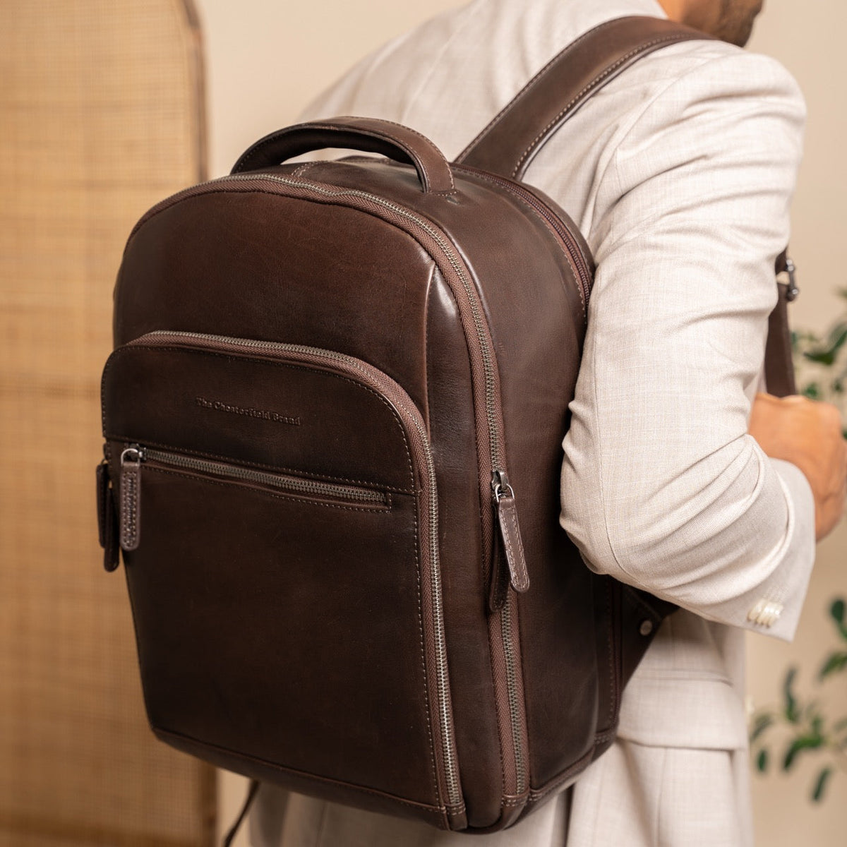 Maggiore Full-Grain Leather Laptop Backpack 남성용 – alternate product view 2