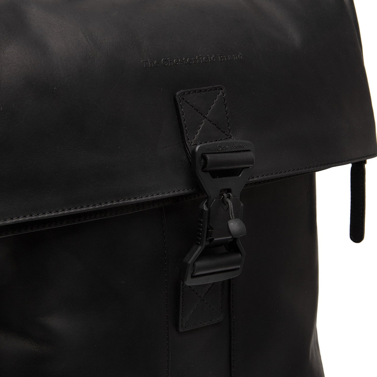Solid Antique Brass Hardware &amp; Heavy-Duty Dual Zipper Detail on Savona Full-Grain Leather Laptop Backpack 여성용