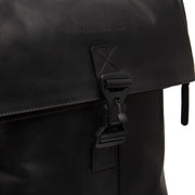 Solid Antique Brass Hardware &amp; Heavy-Duty Dual Zipper Detail on Savona Full-Grain Leather Laptop Backpack 여성용