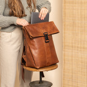 Savona Full-Grain Leather Laptop Backpack 여성용 – alternate product view 3