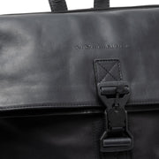 Solid Antique Brass Hardware &amp; Heavy-Duty Dual Zipper Detail on Trondheim Full-Grain Leather Laptop Backpack 여성용
