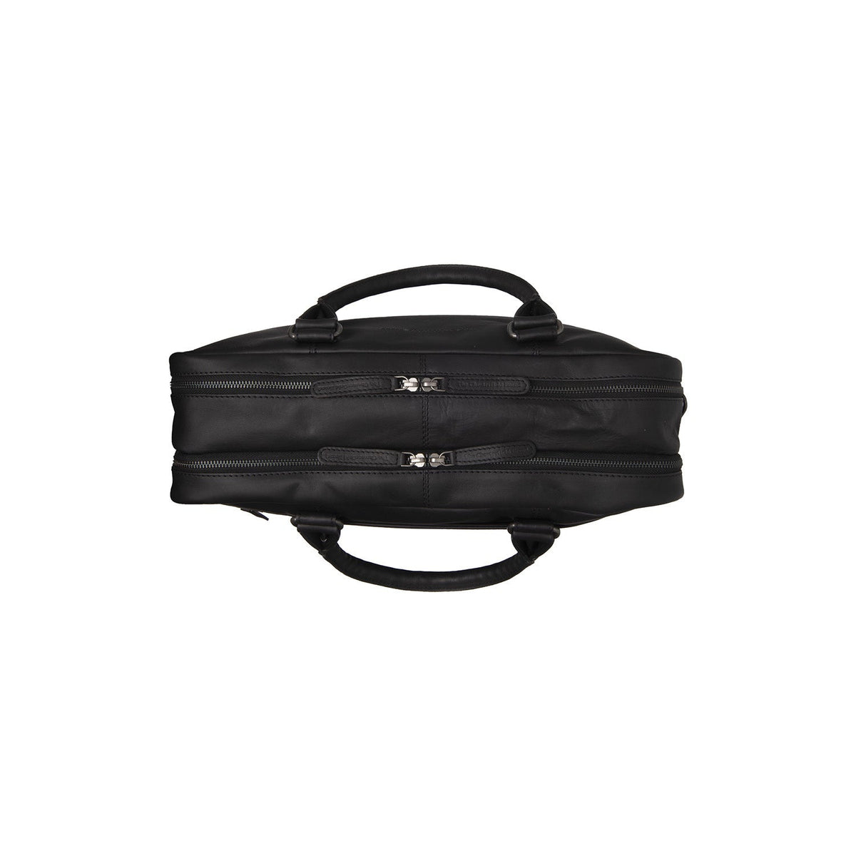 Solid Antique Brass Hardware &amp; Heavy-Duty Dual Zipper Detail on Boston Full-Grain Leather Laptop Bag 남성용