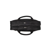 Solid Antique Brass Hardware &amp; Heavy-Duty Dual Zipper Detail on Boston Full-Grain Leather Laptop Bag 남성용