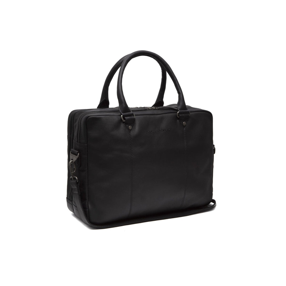 Boston Full-Grain Leather Laptop Bag 남성용 in Classic 100% Full-Grain Leather - Full Exterior Front Profile View | Buy Online