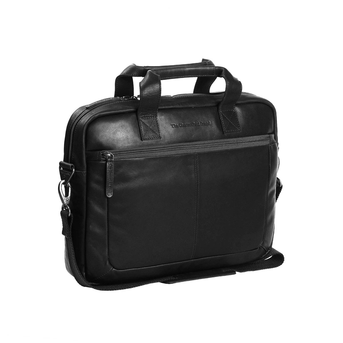 Calvi Full-Grain Leather Laptop Bag 여성용 in Classic 100% Full-Grain Leather - Full Exterior Front Profile View | Buy Online