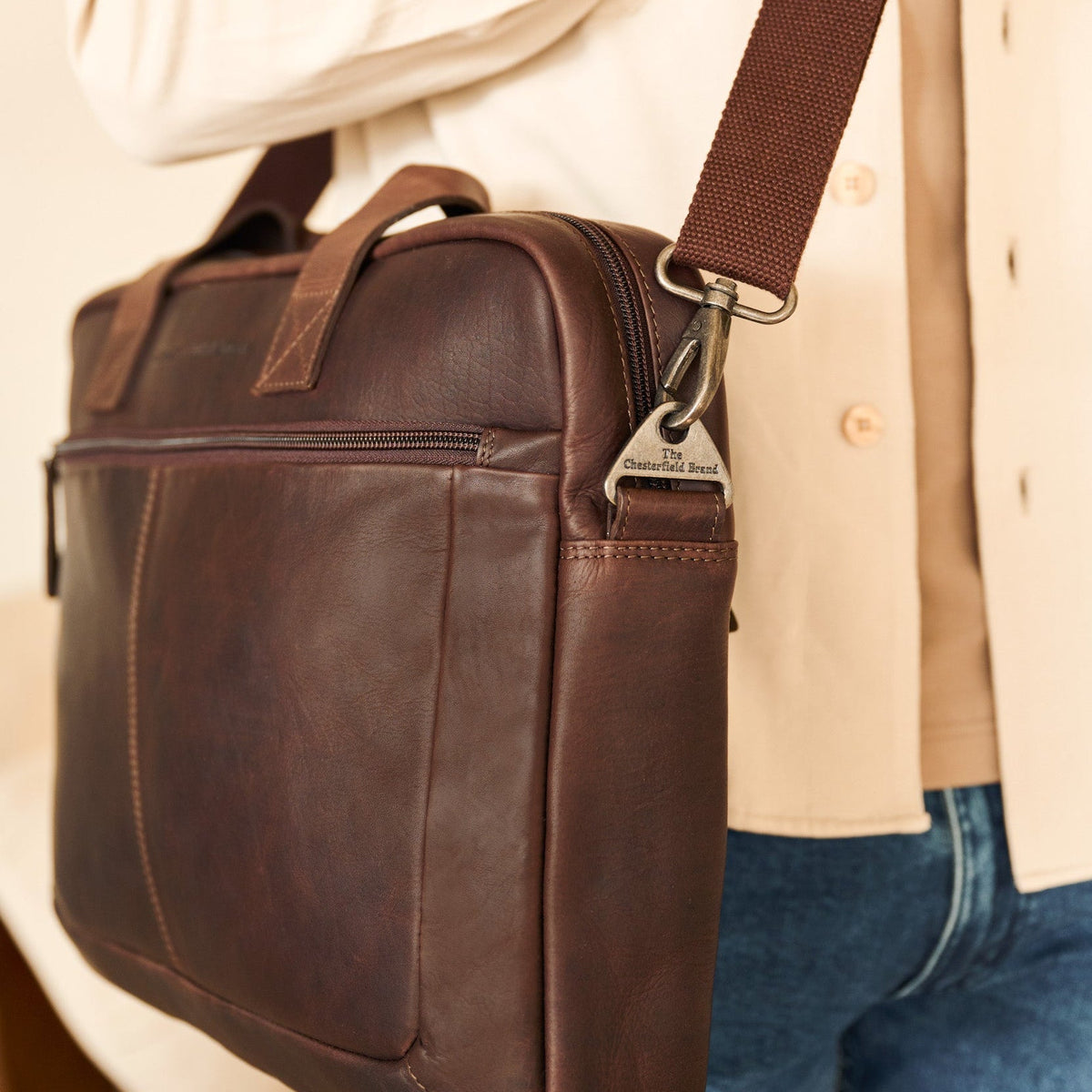 Calvi Full-Grain Leather Laptop Bag 여성용 – alternate product view 3