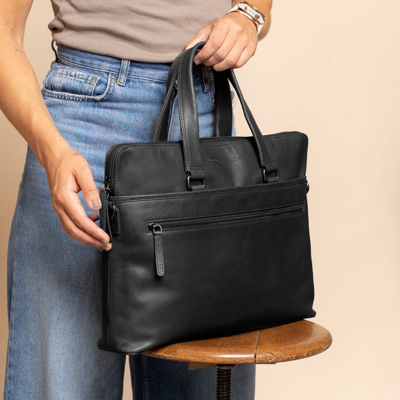 Elvas Full-Grain Leather Laptop Bag 여성용