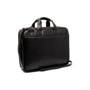 Iseo Full-Grain Leather Laptop Bag 남성용 in Classic 100% Full-Grain Leather - Full Exterior Front Profile View | Buy Online
