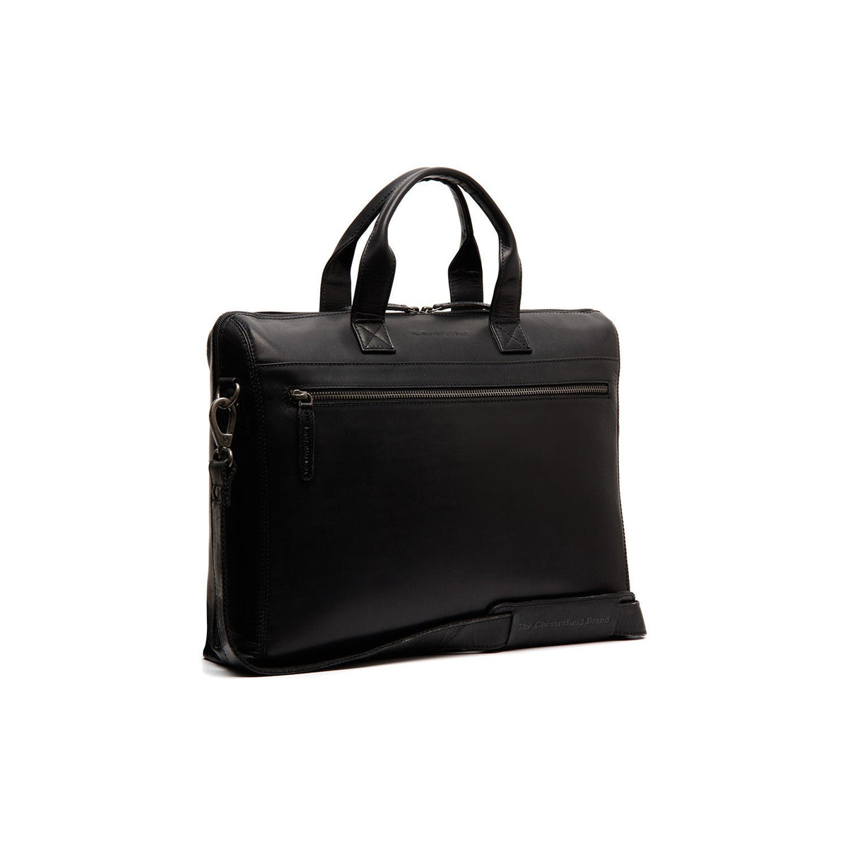 Levanto Full-Grain Leather Laptop Bag 여성용 in Classic 100% Full-Grain Leather - Full Exterior Front Profile View | Buy Online