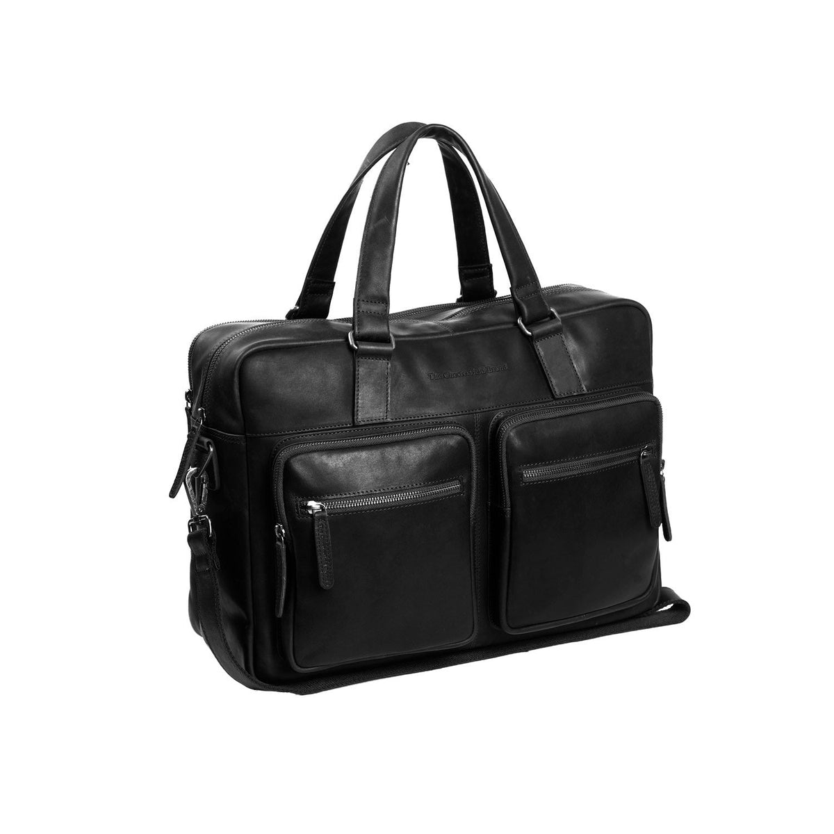 Misha Full-Grain Leather Laptop Bag 여성용 in Classic 100% Full-Grain Leather - Full Exterior Front Profile View | Buy Online