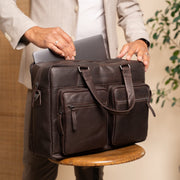 Misha Full-Grain Leather Laptop Bag 여성용 – alternate product view 3