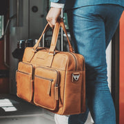Misha Full-Grain Leather Laptop Bag 여성용 – alternate product view 2