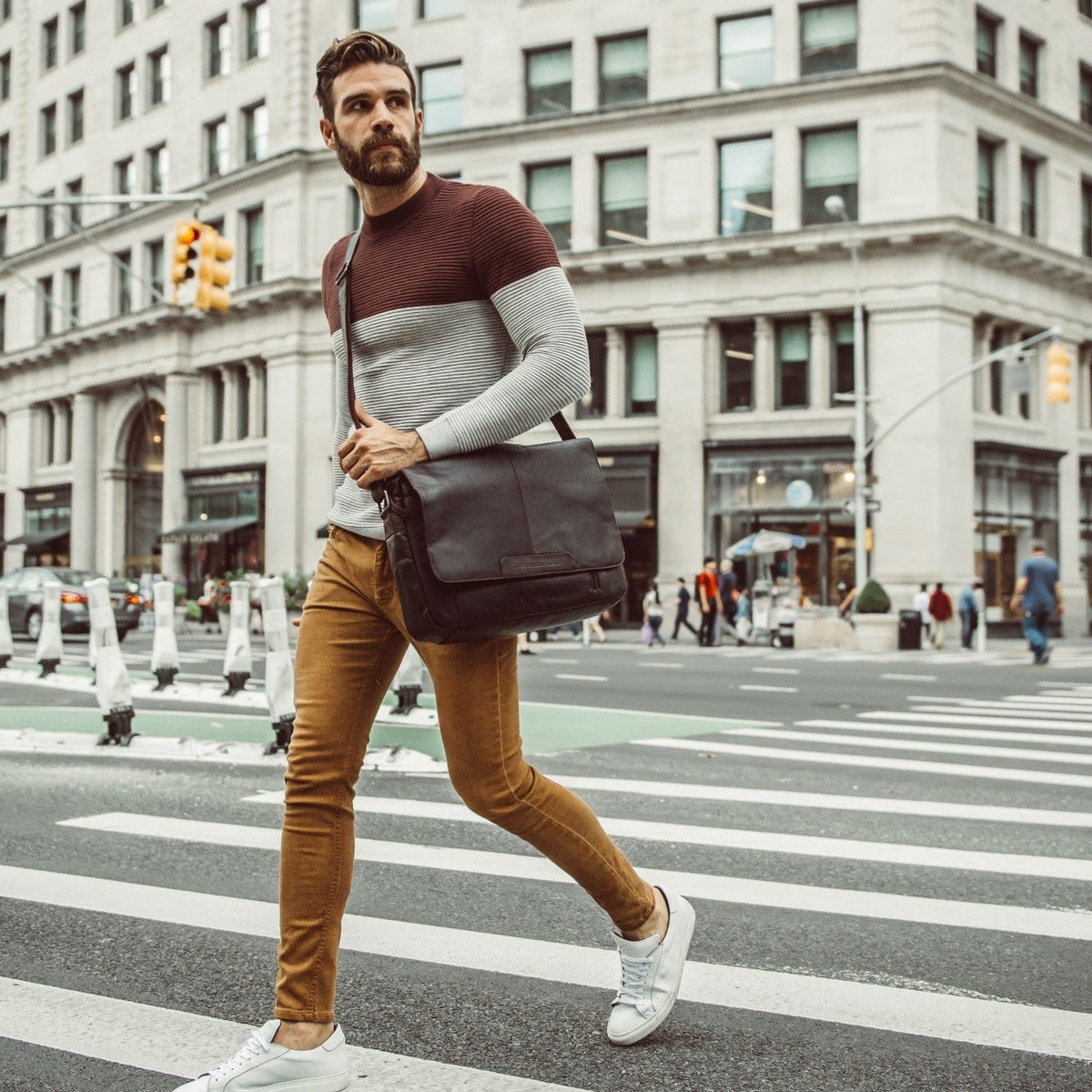 Richard Full-Grain Leather Laptop Bag 남성용 – alternate product view 2