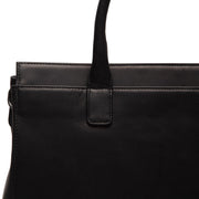 Solid Antique Brass Hardware &amp; Heavy-Duty Dual Zipper Detail on Rivera Full-Grain Leather Laptop Bag 여성용