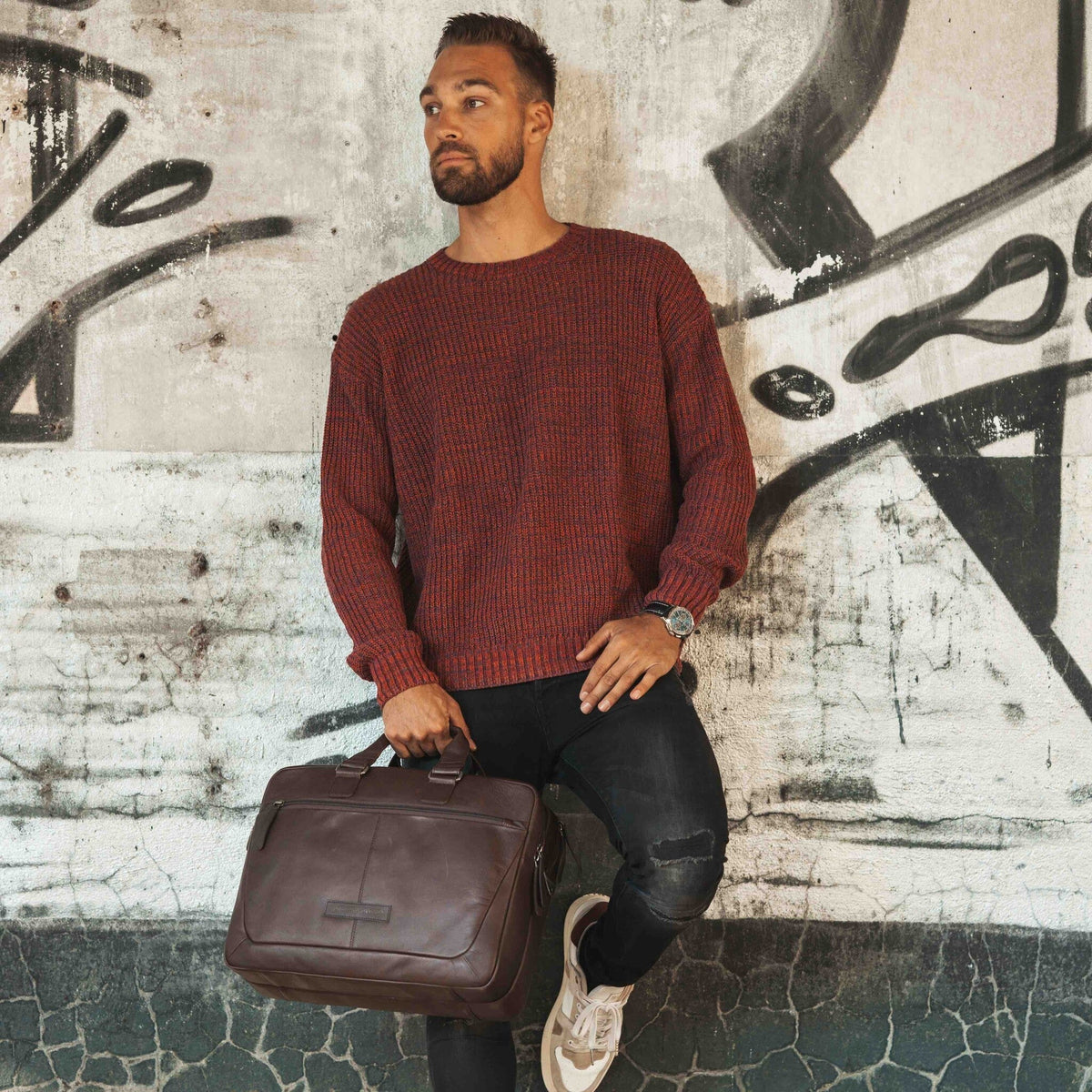 Seth Full-Grain Leather Laptop Bag 남성용 – alternate product view 3