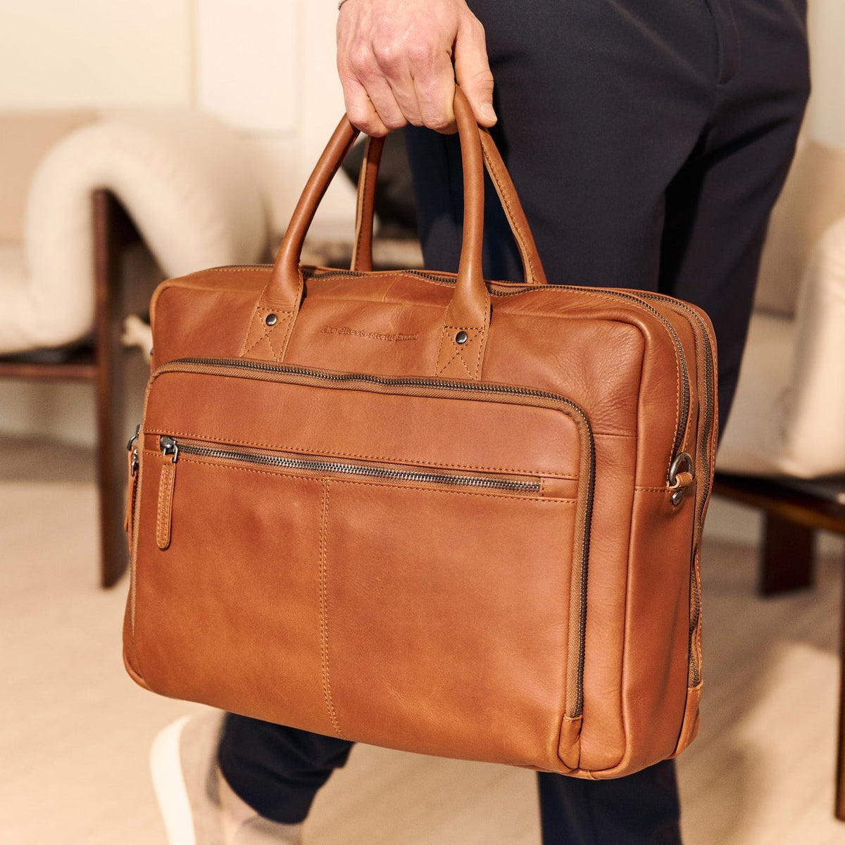 Tacama Full-Grain Leather Laptop Bag 여성용 – alternate product view 2