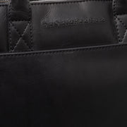 Solid Antique Brass Hardware &amp; Heavy-Duty Dual Zipper Detail on Tilbury Full-Grain Leather Laptop Bag 여성용