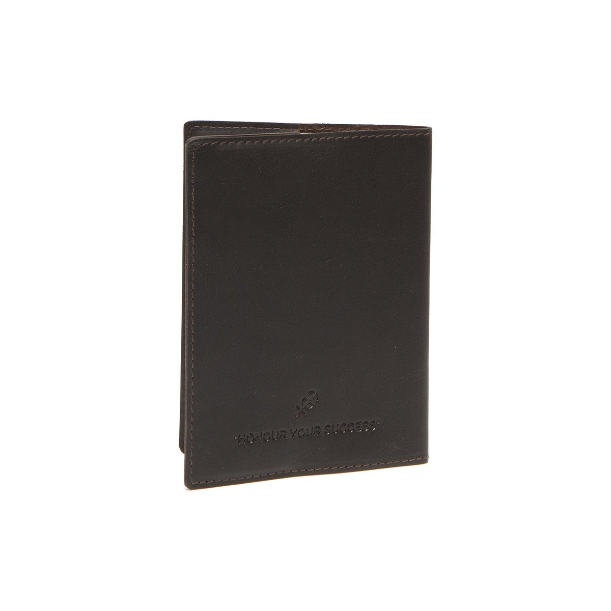 Styled Fit Perspective of Leather Passport Case 여성용 on Model - Natural Daylight Drape