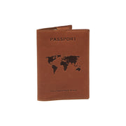 Cognac Leather Passport Case 여성용, front view