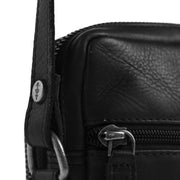 Tailored Rib Cuffs &amp; Hem Craftsmanship Construction Detail on Hamilton Full-Grain Leather Phone Bag 여성용