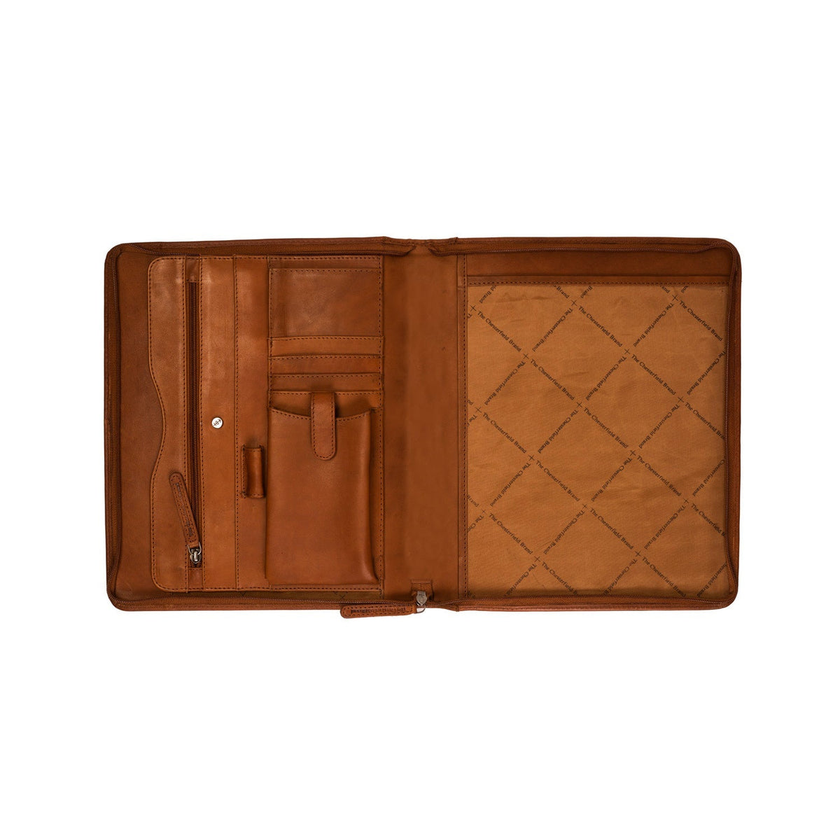 Cognac Leather Portfolio Barnet 여성용, detail view 1