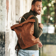 Liverpool Full-Grain Leather Roll-top Backpack 여성용 – alternate product view 2