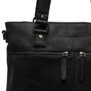 Solid Antique Brass Hardware &amp; Heavy-Duty Dual Zipper Detail on Rome Full-Grain Leather Shopper 여성용