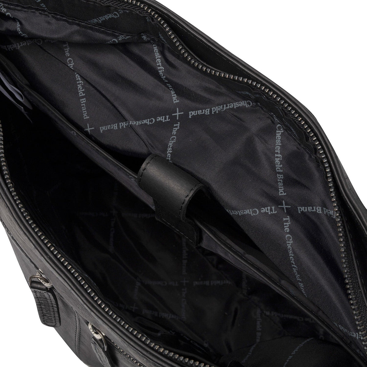 Rome Full-Grain Leather Shopper 여성용 - Structured Side Profile Showing Gusset Depth &amp; Expansion Capacity