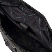 Rome Full-Grain Leather Shopper 여성용 - Structured Side Profile Showing Gusset Depth &amp; Expansion Capacity