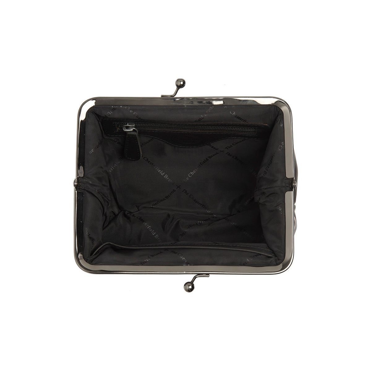 Solid Antique Brass Hardware &amp; Heavy-Duty Dual Zipper Detail on Andrade Full-Grain Leather Shoulder Bag 여성용